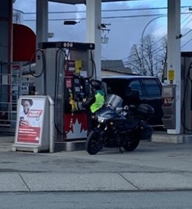 Gassing up prior to departure